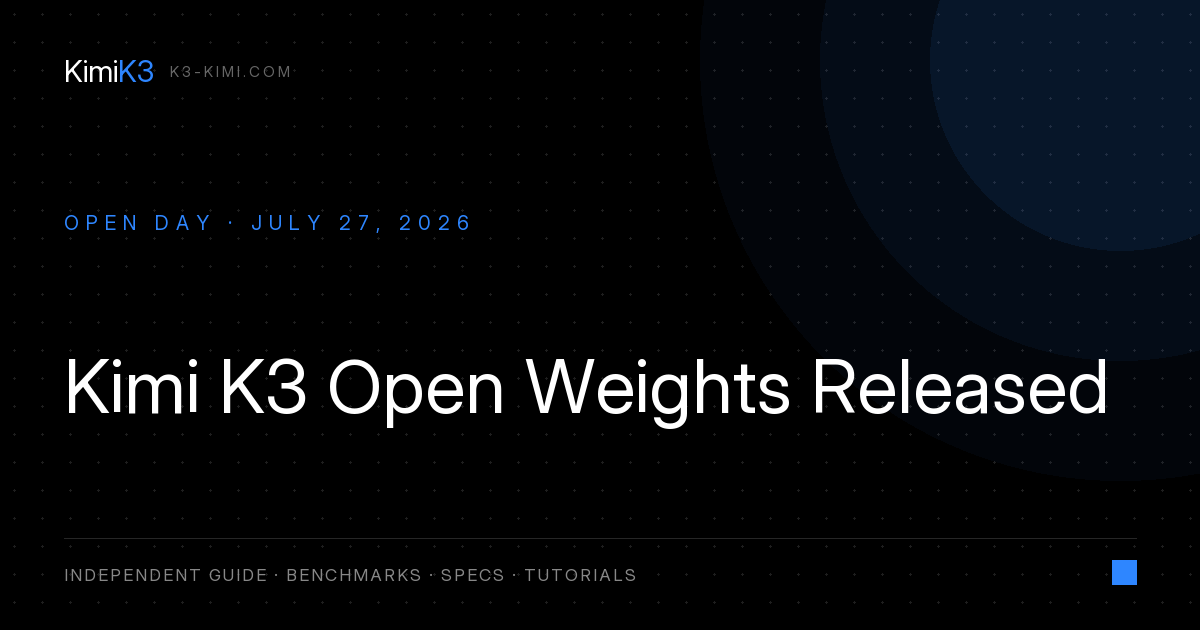 Kimi K3 Open Weights Released: Download, License & Hardware