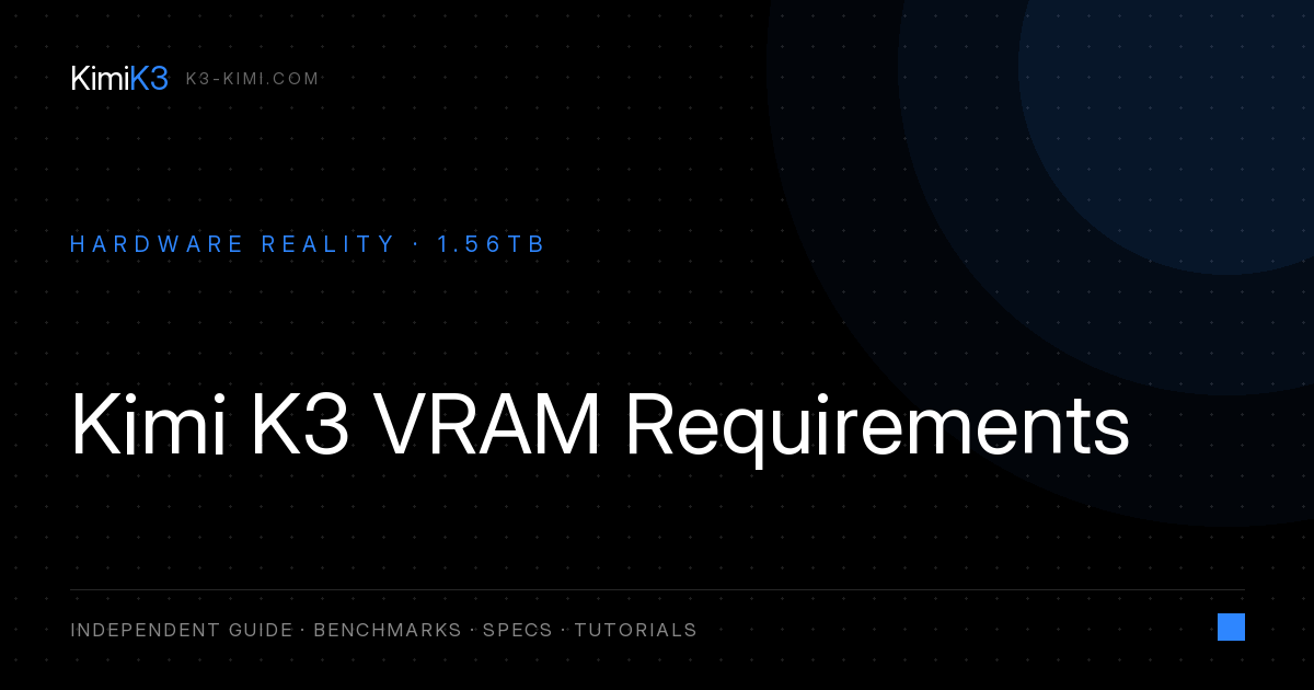 Kimi K3 VRAM Requirements: GPU Memory, Hardware & Cost Reality