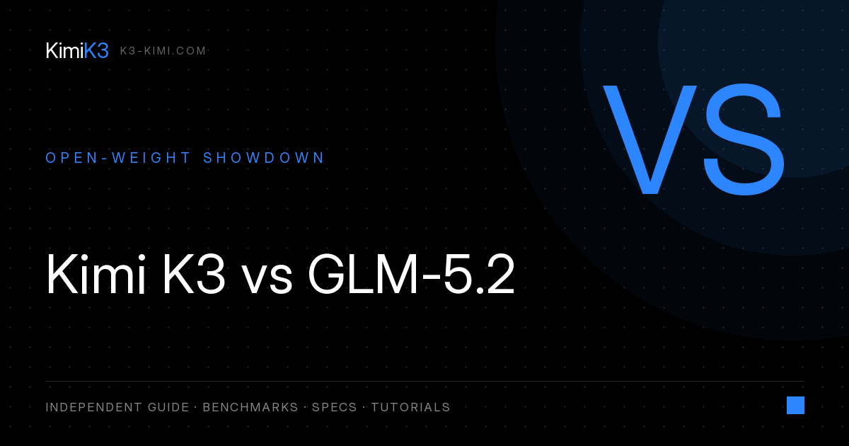 Kimi K3 vs GLM-5.2: Benchmarks, Pricing & Which Wins